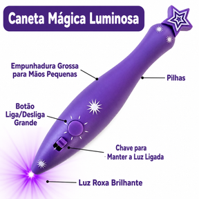 Pelúcia Mágica que Brilha no Escuro + Caneta de Luz | Crescimento Criativo