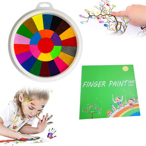 KIT Pintura Criativa - Pintura à Dedo Montessori + Álbum de Pintura (Atóxico e Lavável)