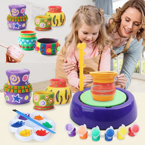 KidsArt - Máquina de Cerâmica Infantil + 2 Argila de brinde + 6 cores