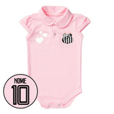 Body Rosa Personalizado do Santos