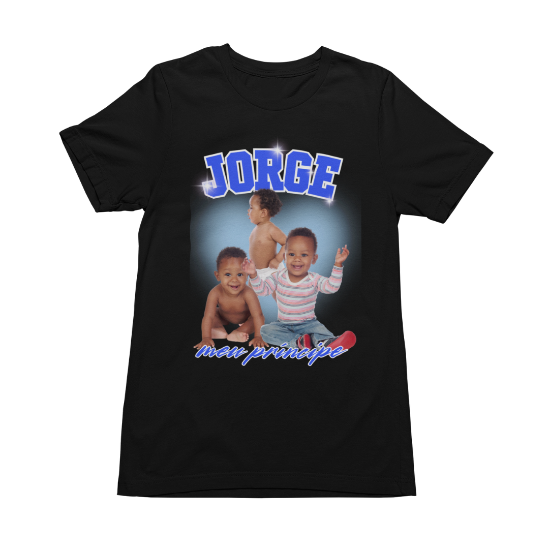 Camiseta Adulto Personalizada Com Foto - Meu Príncipe