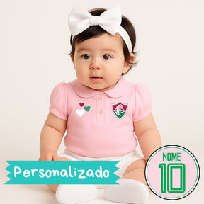 Kit Body Rosa Personalizado e Shorts/Calça do Fluminense