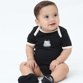Kit Body Preto Personalizado e Shorts/Calça do Santos